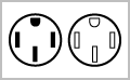 NEMA 14-50  Straight Blade Adapter Plug for UVFastlane 2000 Cart