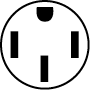NEMA 14-50  Straight Blade Adapter Plug for UVFastlane 2000 Cart